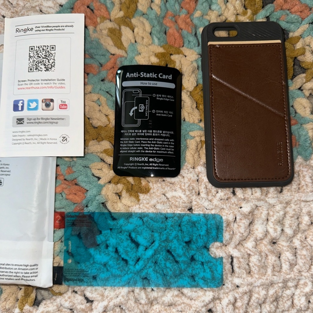 Ringke Brown and Black Leather iPhone 6/6s Case